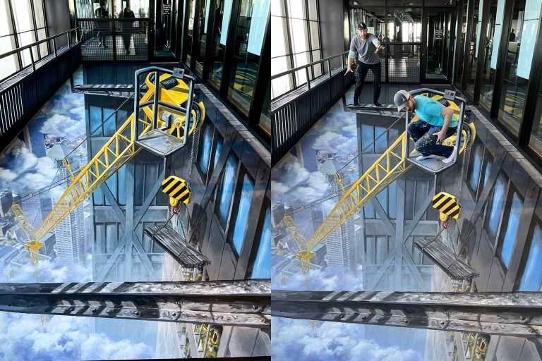 360 CHICAGO’s New 3D Mural Dares Visitors to Look Down